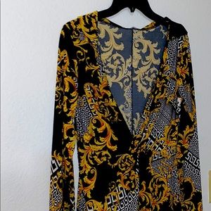 Multicolored form fitted dress